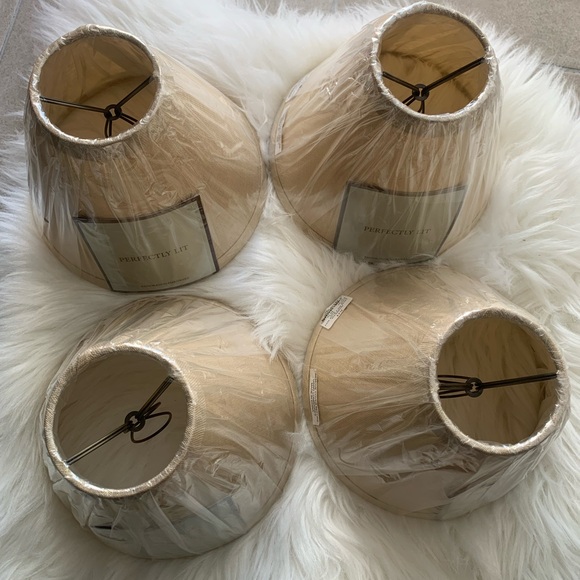 Restoration Hardware Other - Restoration Hardware NEW 4 Small/Medium Clip On beige lampshades